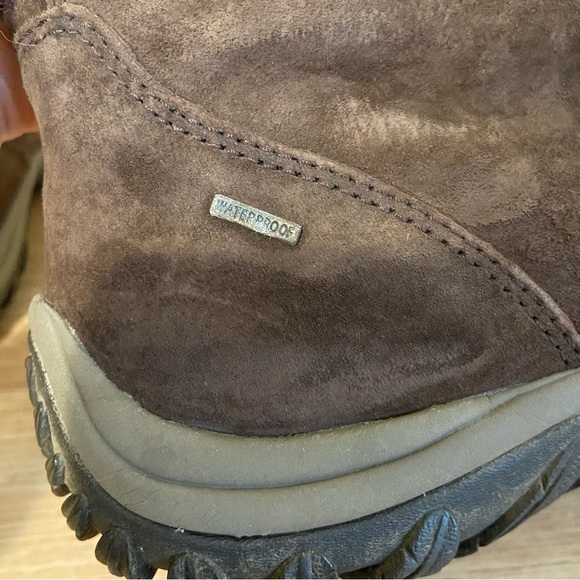 Patagonia Lugano Suede Brown Waterproof Tall Boots Size 6.5 - Picture 8 of 13